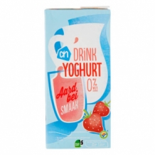 AH Yoghurtdrink Aardbei 0% (1 liter)